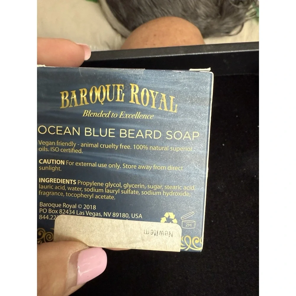 Baroque‎ Royal Ocean Blue Beard Soap 2.8 fl oz Bar NEW Lot 2.  4205
